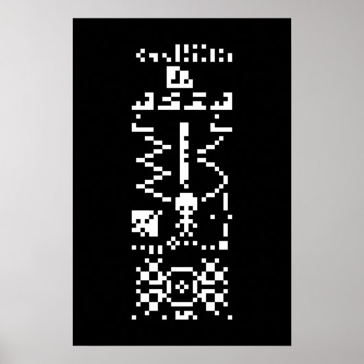 Poster Réponse au message binaire d'Arecibo (Devant)