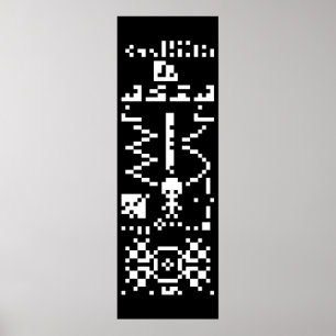 Poster Réponse binaire de message d'Arecibo