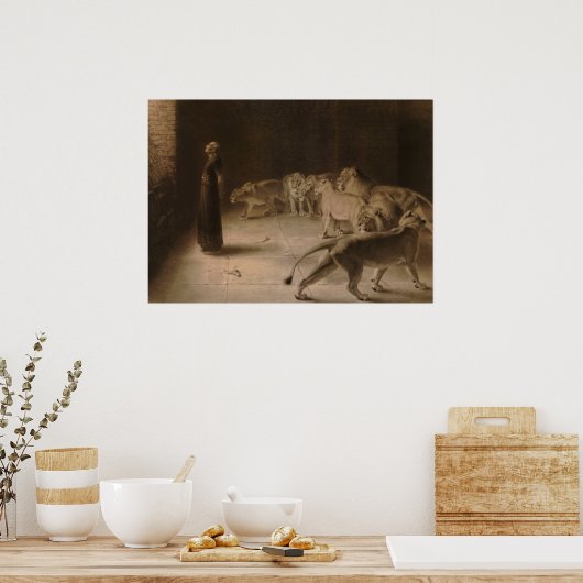 Poster Réponse de Daniel au roi par Briton Rivière (Cuisine)