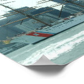 Poster Réponse de la Garde côtière Aigle de bateau et de  (Coin)