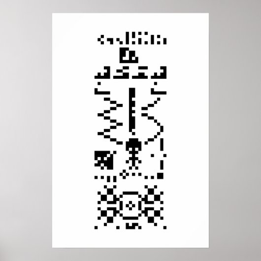 Poster Réponse du message binaire Arecibo (Devant)