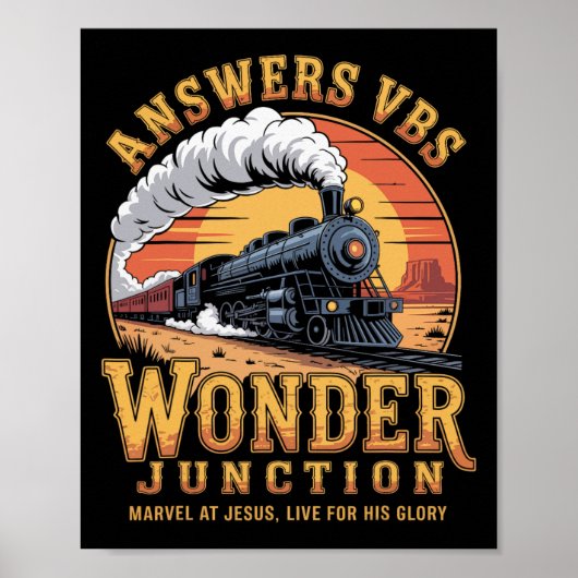 Poster Réponses Vbs 2025 Wonder Junction Train Chrétien G (Devant)