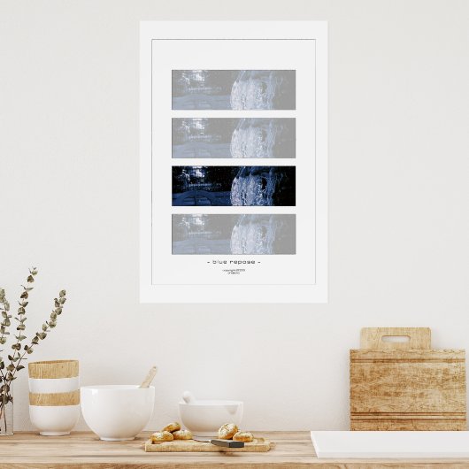 Poster repos bleu (Cuisine)