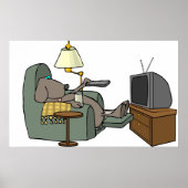 Poster Repos Chien regardant la télévision (Devant)