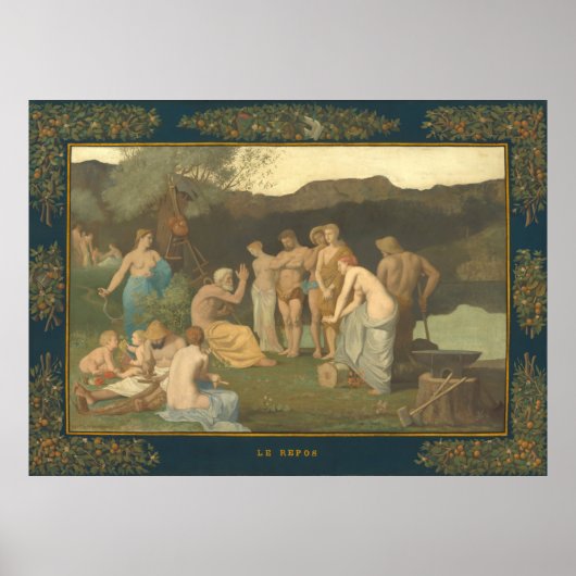 Poster Repos - Pierre Puvis de Chavannes Beaux-Arts (Devant)
