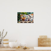 Poster Repose du portrait de tigre (Cuisine)