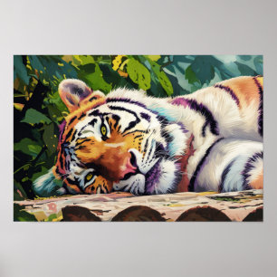 Poster Repose du portrait de tigre