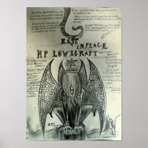 Poster Repose en paix H.P. Lovecraft