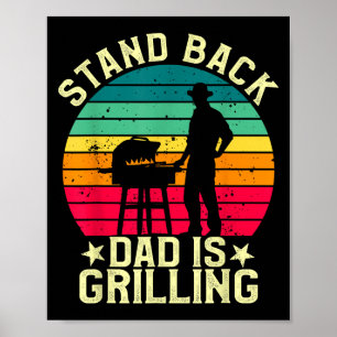 Poster Reposez Papa Grille Bbq T Viande Fumeur Grill