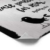 Poster Reposez-vous dans la Bible Verse du Seigneur (Coin)