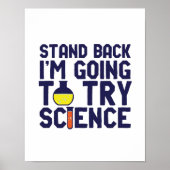 Poster Reposez-vous Je vais essayer Science Funny Geek (Devant)
