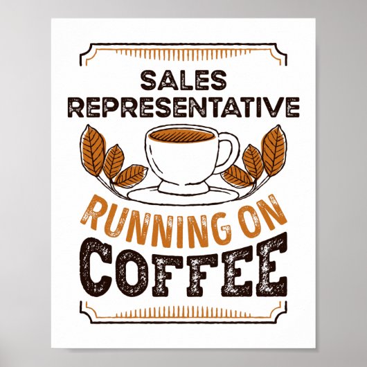 Poster Représentant commercial en cours d'exécution sur C (Devant)