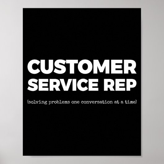 Poster Représentant du service (résolution des problèmes (Devant)