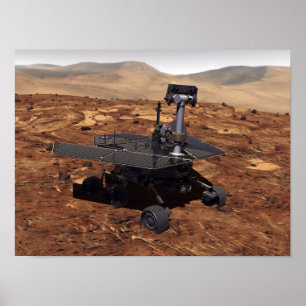 Poster Représentation artistique de Mars Rover
