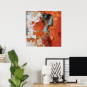 Poster Représentation artistique montrant une femme en pr (Bureau à domicile)