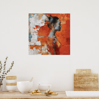 Poster Représentation artistique montrant une femme en pr