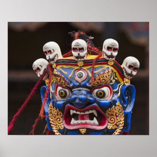 Poster Représentation de danse masquée au Festival Tshech (Devant)