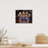 Poster Représentation de danse masquée au Festival Tshech (Cuisine)