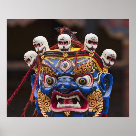 Poster Représentation de danse masquée au Festival Tshech (Devant)