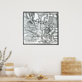 Poster Représentation de la peste, 1572 (Cuisine)