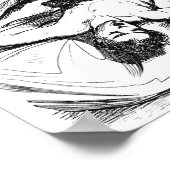 Poster Représentation de paralysie vintage du sommeil (Coin)