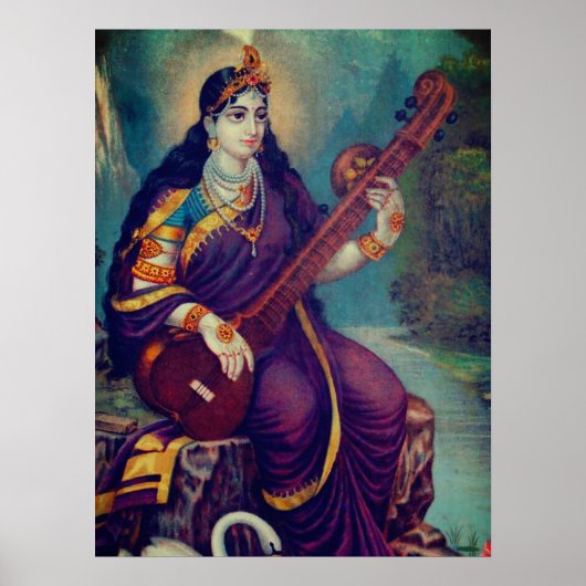 Poster Représentation de Sarasvati (Devant)