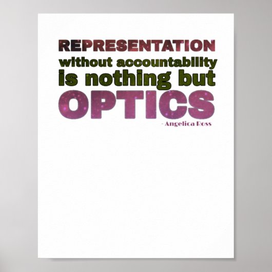 Poster Représentation Sans Responsabilisation Est Optique (Devant)