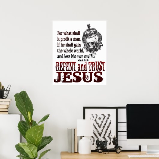 Poster Représenter et faire confiance à Jésus (Bureau à domicile)