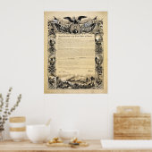 Poster Reproduction de la proclamation d'émancipation (Cuisine)