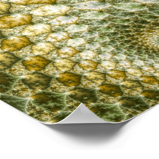 Poster Reptilien - Art fractal (Coin)