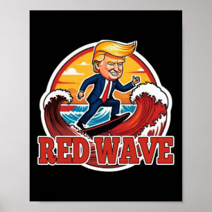 Poster Républicain vague rouge Trump