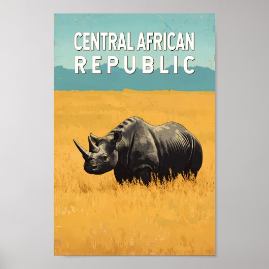 Poster République centrafricaine Illustration Art Voyage (Devant)