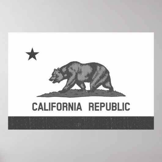 Poster République de Californie (Noir) (Devant)