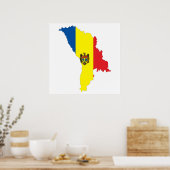 Poster république de moldove drapeau du pays symbole de l (Cuisine)