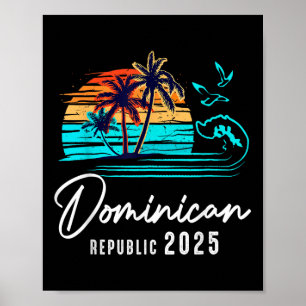 Poster République dominicaine 2025 Vacances d'été corresp