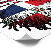 Poster République Dominicaine Amérique USA Arbre (Coin)
