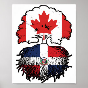 Poster République Dominicaine Arbre du Canada canadien