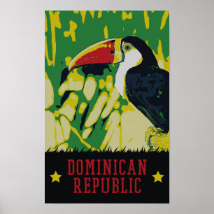 Poster République Dominicaine Carte postale tucan extraor