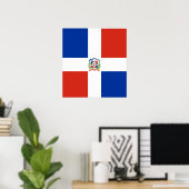 Poster République Dominicaine Drapeau de haute qualité (Bureau à domicile)