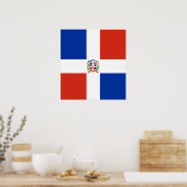 Poster République Dominicaine Drapeau de haute qualité (Cuisine)
