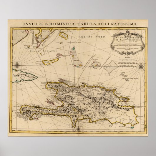 Poster République Dominicaine, Haïti, Antilles (Devant)