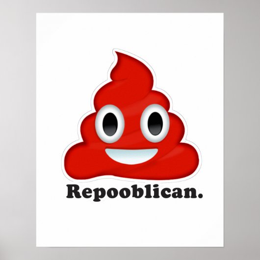 Poster République Poo Rouge - (Devant)