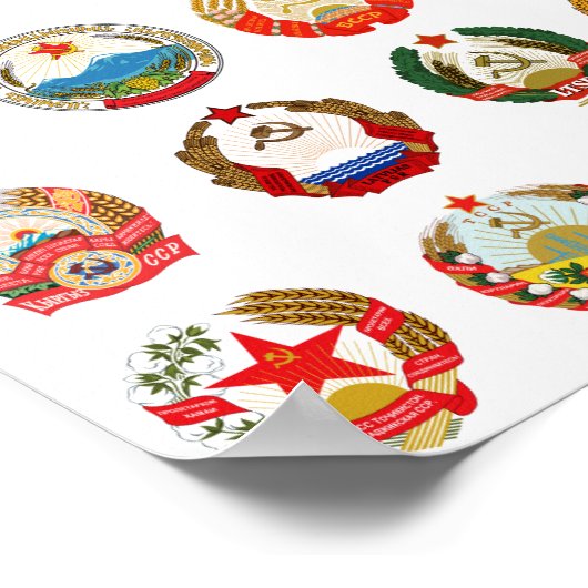 Poster Républiques de l'Union soviétique (Coin)