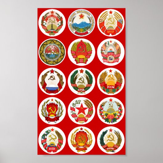 Poster Républiques de l'Union soviétique - changer d'arri (Devant)