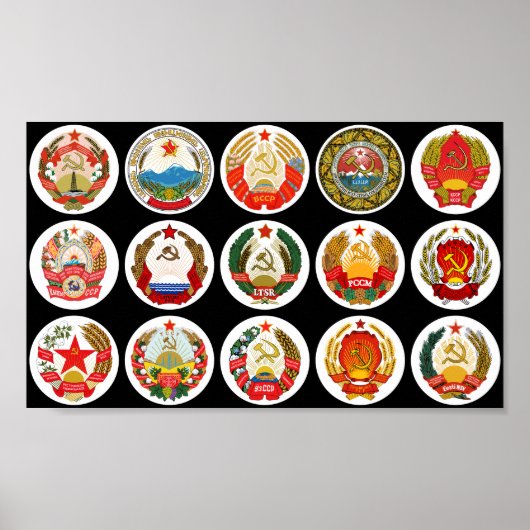 Poster Républiques de l'Union soviétique - changer d'arri (Devant)