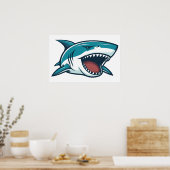 Poster Requin à bouche ouverte Petite (Cuisine)
