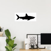 Poster Requin blanc et noir (Bureau à domicile)