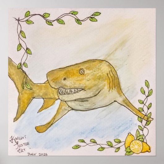 Poster Requin citron (Devant)