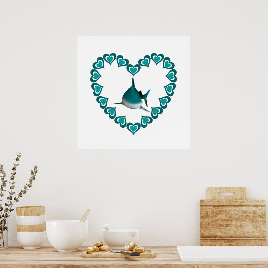 Poster Requin dans le coeur (Cuisine)