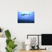 Poster Requin dans l'océan, vue à faible angle (Bureau à domicile)